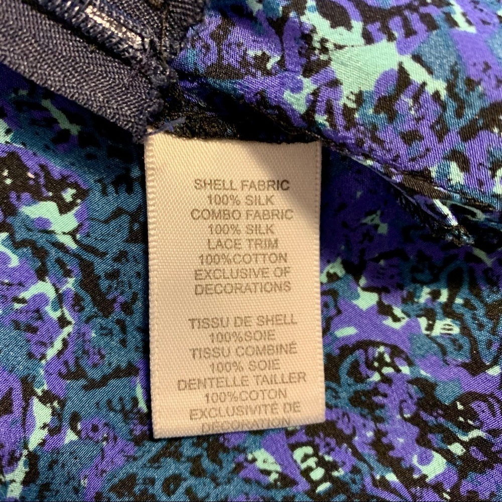 REBECCA TAYLOR Blue Cold Shoulder Top - Picture 6 of 7